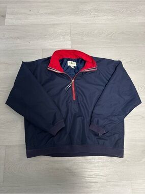 Gear For Sports Navy Windbreaker with Red Collar